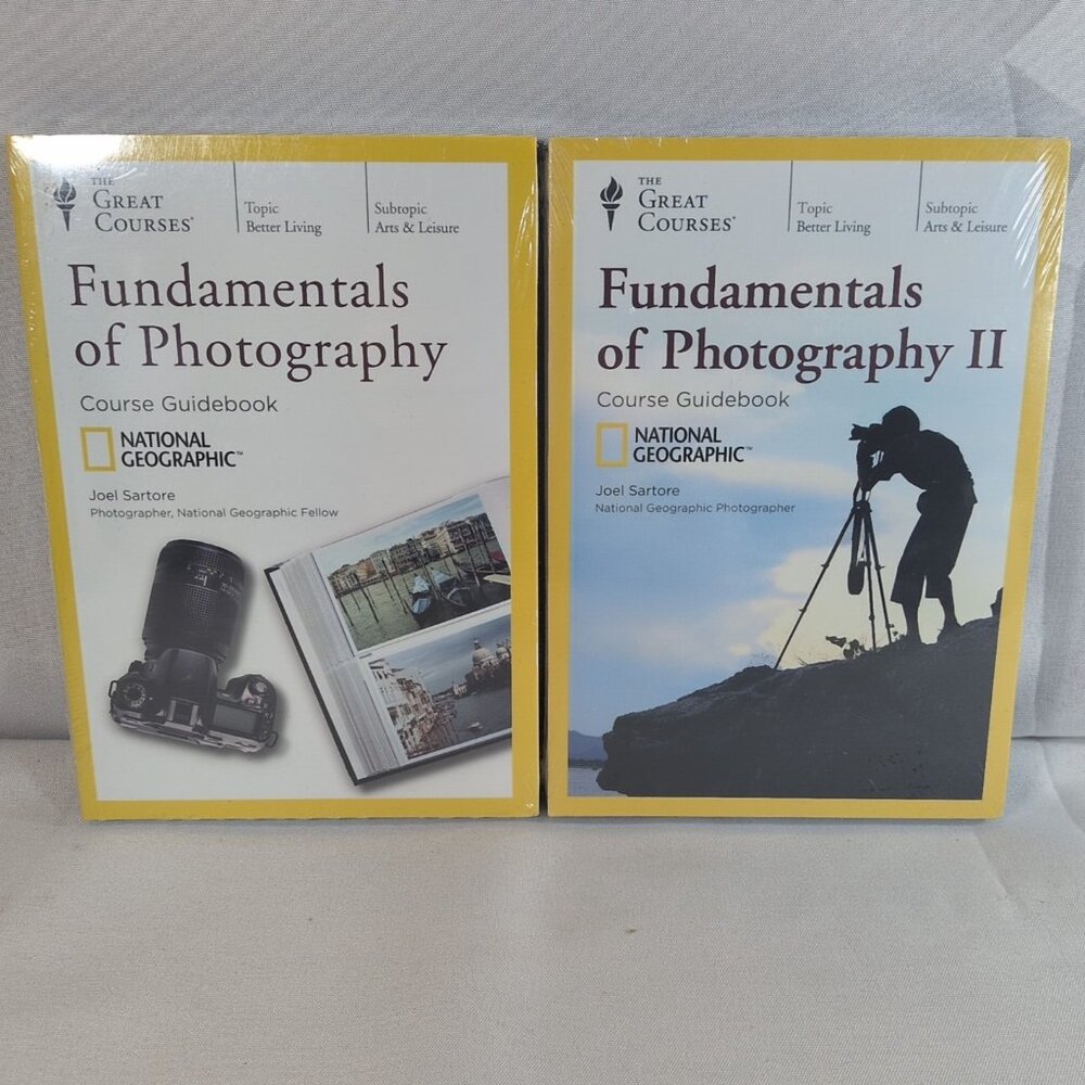 The Great Courses Fundamentals of Photography 1 & 2 DVD/Book Nat Geo Guide NEW
